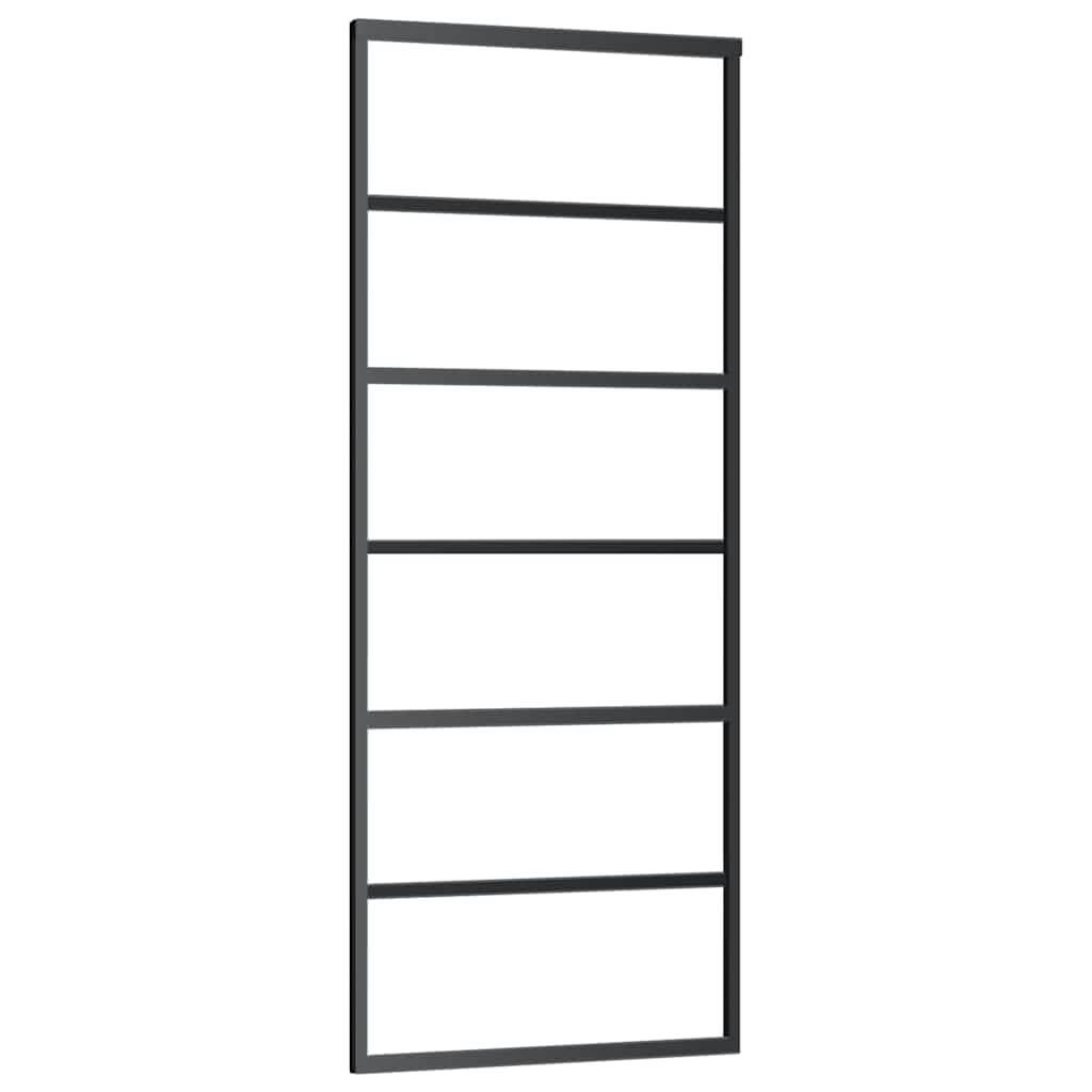 Porta scorrevole Vidaxx con ferramenta 76x205 cm vetro ESG e alluminio