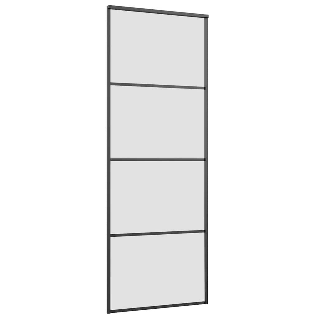 Porta scorrevole Vidaxx con ferramenta 76x205 cm vetro ESG e alluminio
