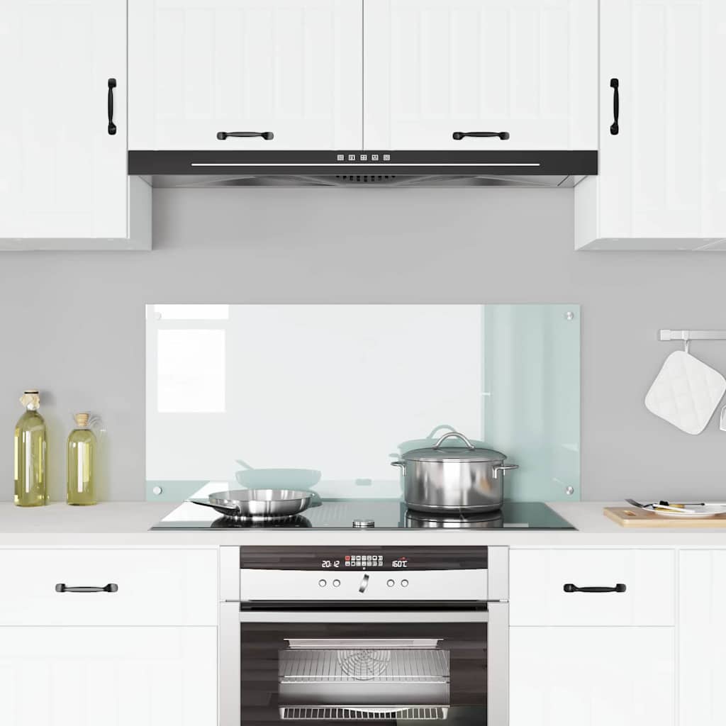 Panel de cocina VidaXL blanco 110 x 50 cm vidrio templado