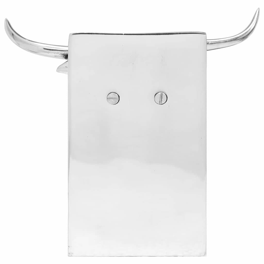 Fermalibri Vidaxxl 2 pezzi argento 17 x 15 x 27 cm alluminio