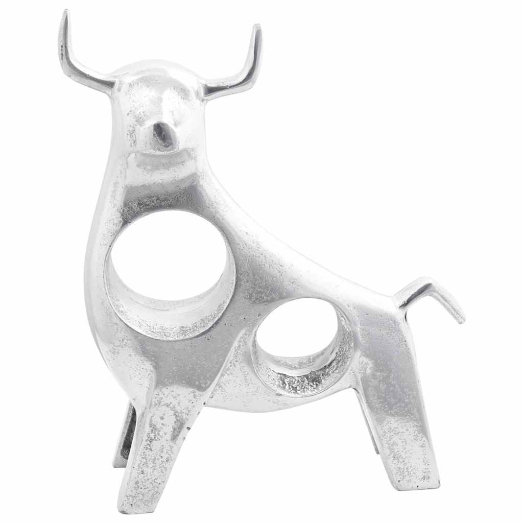 Vidaxx scultura toro argento 22 x 9,5 x 34 cm alluminio