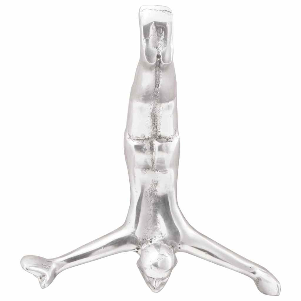 Vidaxl escultura plata 22 x 8 x 25 cm aluminio