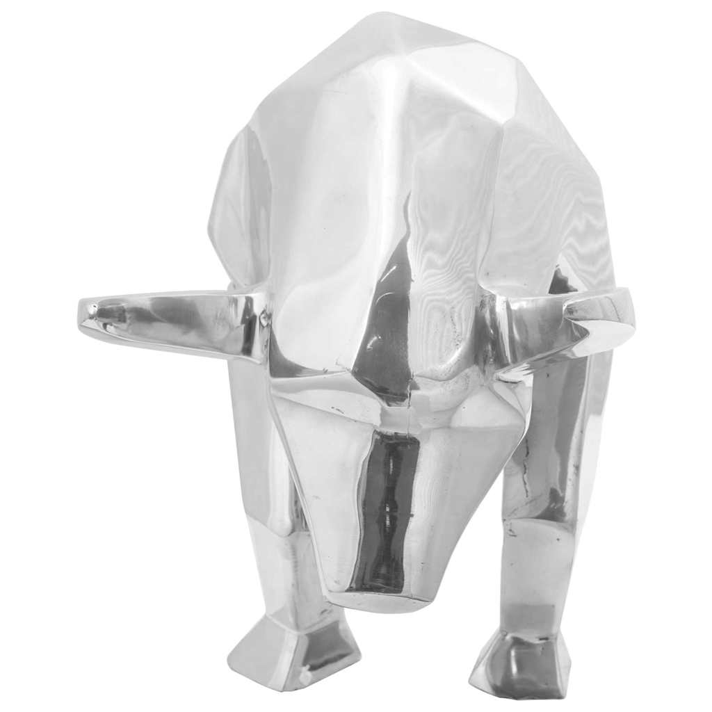 Vidaxx scultura toro argento 74 x 23 x 39 cm alluminio