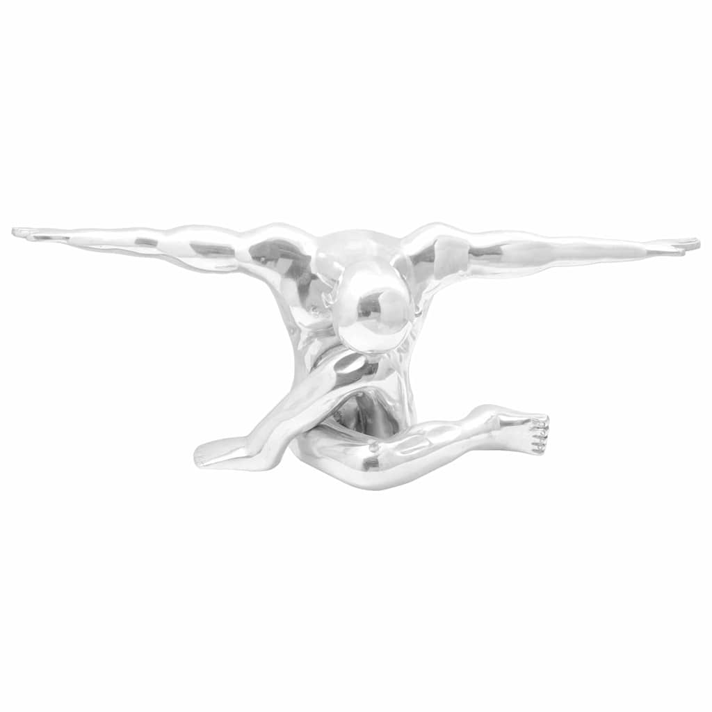 Scultura Vidaxl argento 91,5 x 32 x 33 cm alluminio