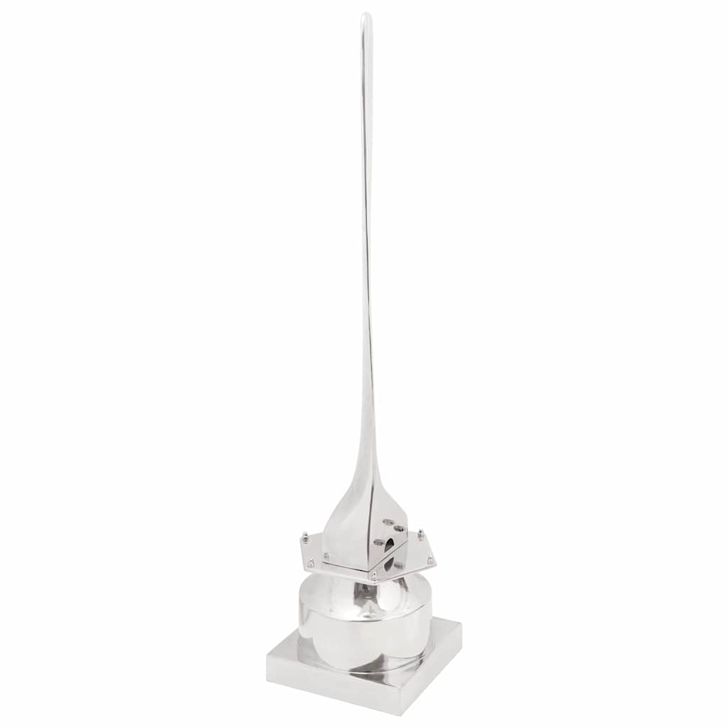 Vidaxl scultura argento 26 x 26 x 110 cm alluminio