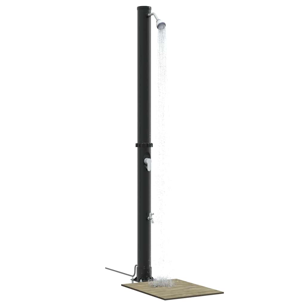 Doccia solare da esterno Vidaxx nera 217 cm in PVC e alluminio