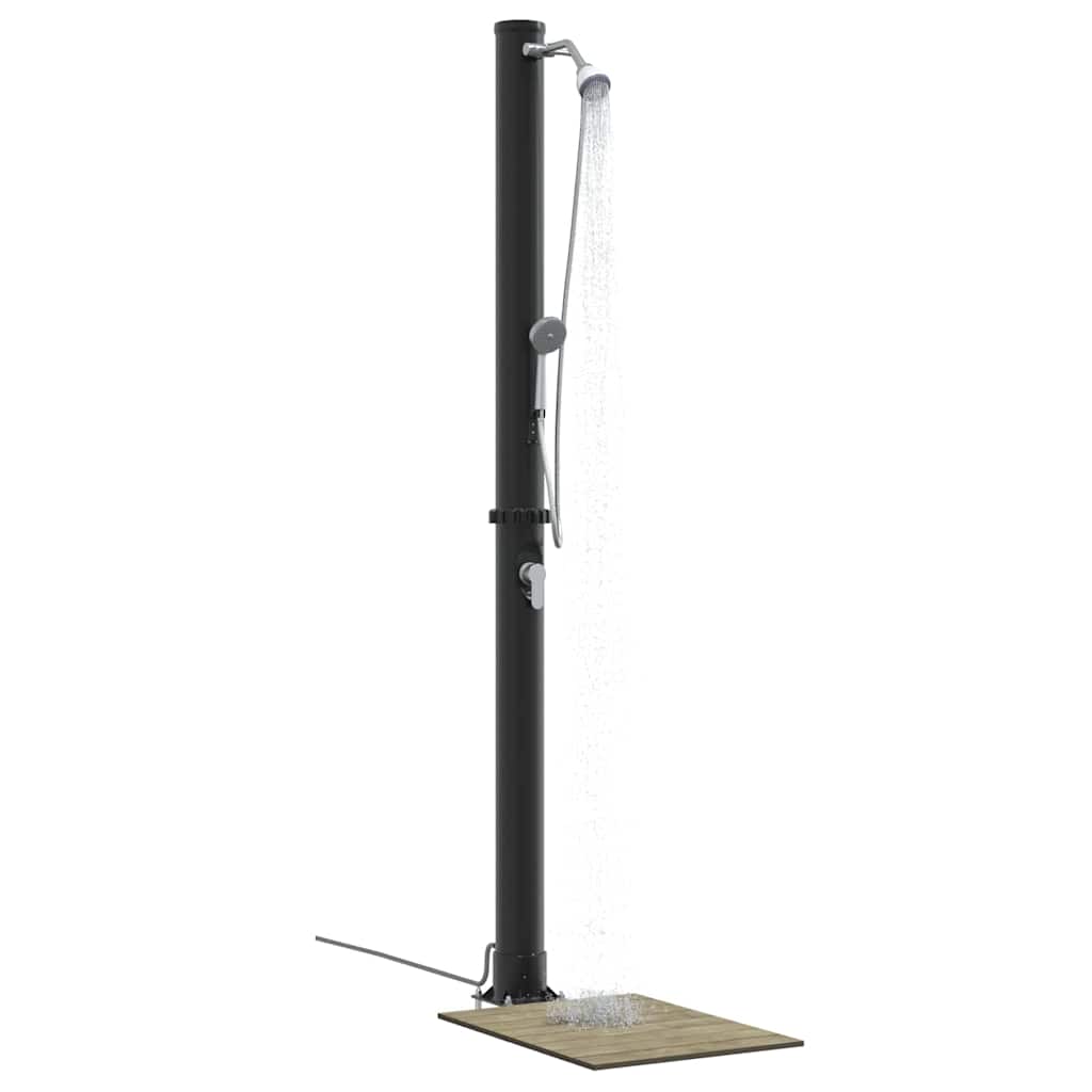 Doccia solare da esterno Vidaxx nera 217 cm in PVC e alluminio