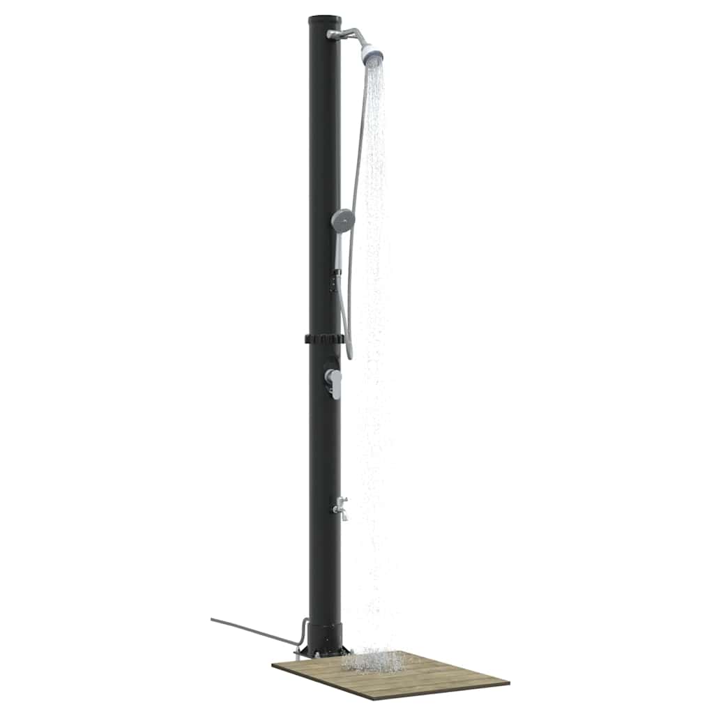 Doccia solare da esterno Vidaxx nera 217 cm in PVC e alluminio