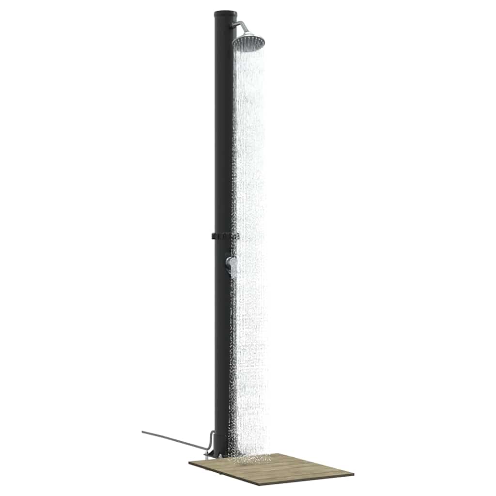 Doccia solare da esterno Vidaxx nera 217 cm in PVC e alluminio