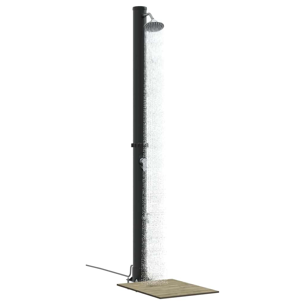 Doccia solare da esterno Vidaxx nera 217 cm in PVC e alluminio