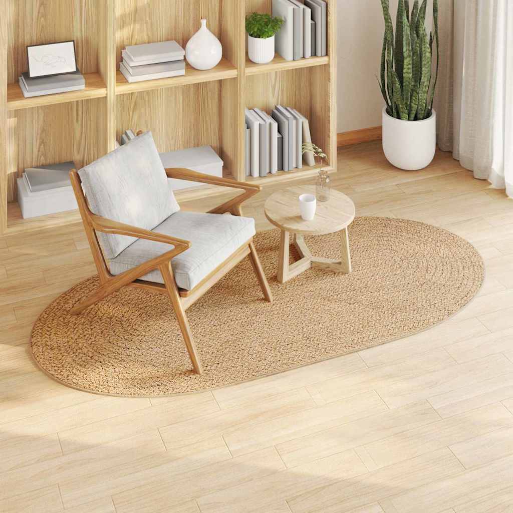 Vidaxl alfombra zizur marrón 200 x 100 cm polipropileno