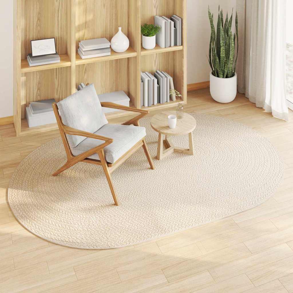 Vidaxl alfombra zizur crema 230 x 160 cm polipropileno
