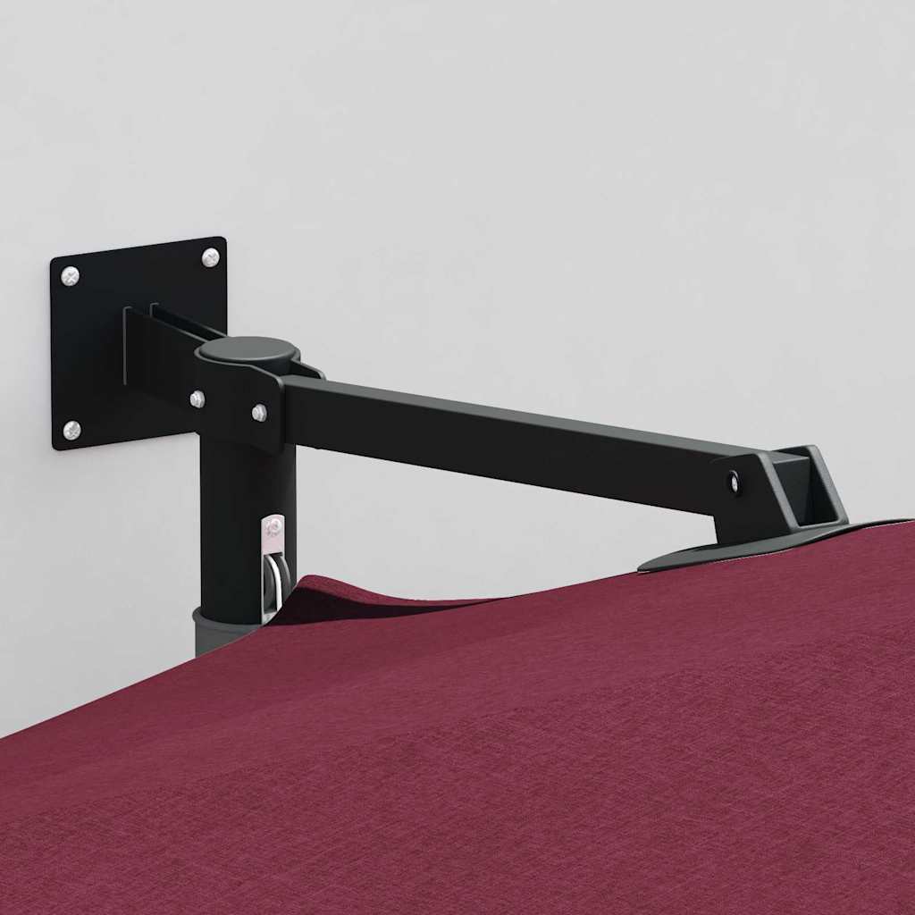 Vidaxxl sombrilla de jardín rojo burdeos 248 x 248 x 148 cm poliéster y acero