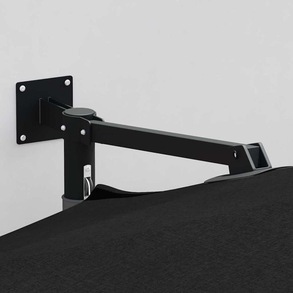 Vidaxx sombrilla de jardín negro 248 x 248 x 148 cm poliéster y acero