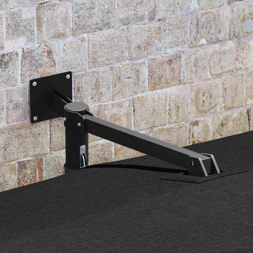 Ombrellone da giardino Vidaxxl nero 248,5 x 247,5 x 160 cm poliestere e acciaio
