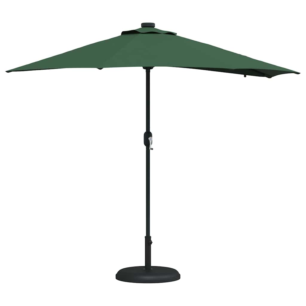 Vidaxxl sombrilla de jardín verde 294 x 150 x 223 cm poliéster y acero
