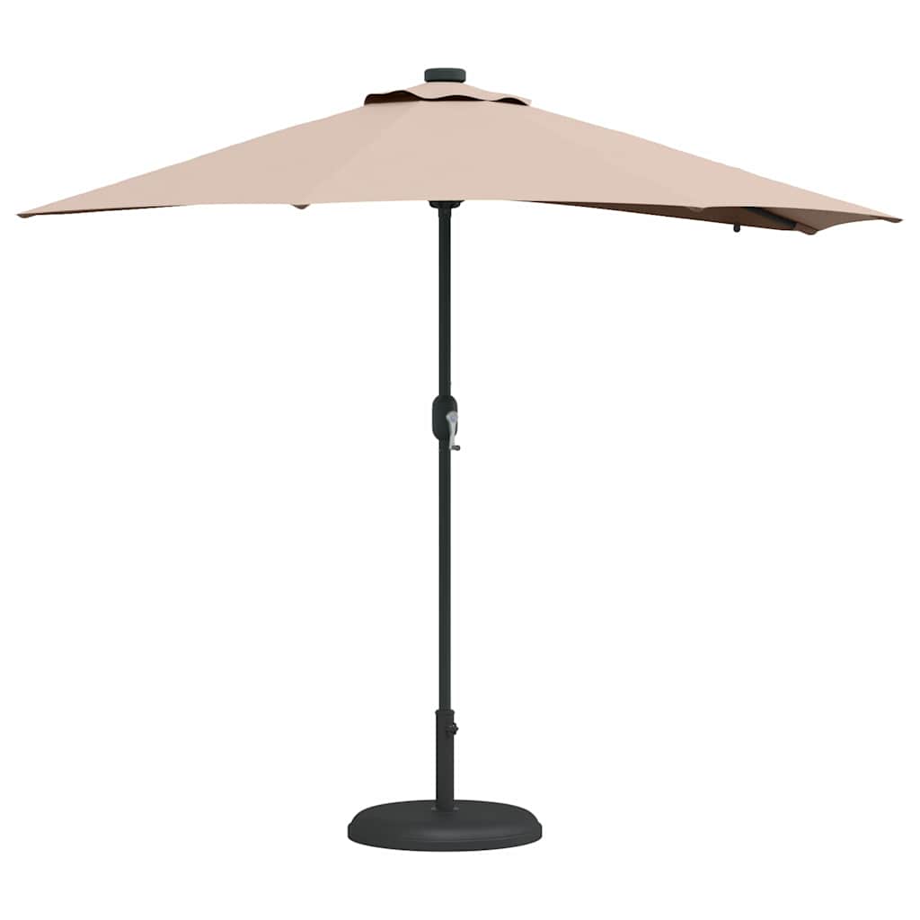 Vidaxx sombrilla de jardín gris topo 294 x 150 x 223 cm poliéster y acero