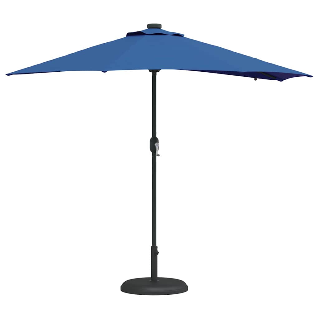 Ombrellone da giardino Vidaxxl azzurro 294 x 150 x 223 cm poliestere e acciaio