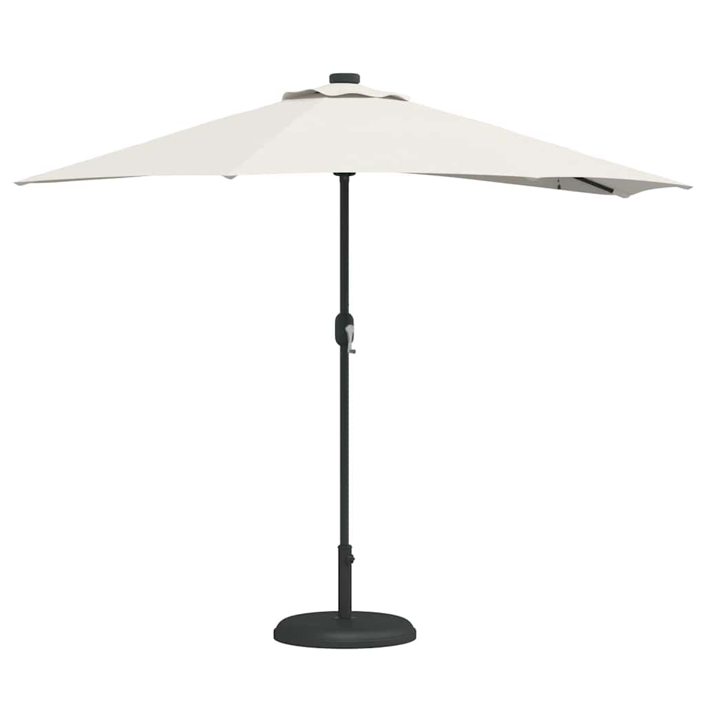 VidaXL sombrilla de jardín arena 294 x 150 x 224 cm poliéster y acero