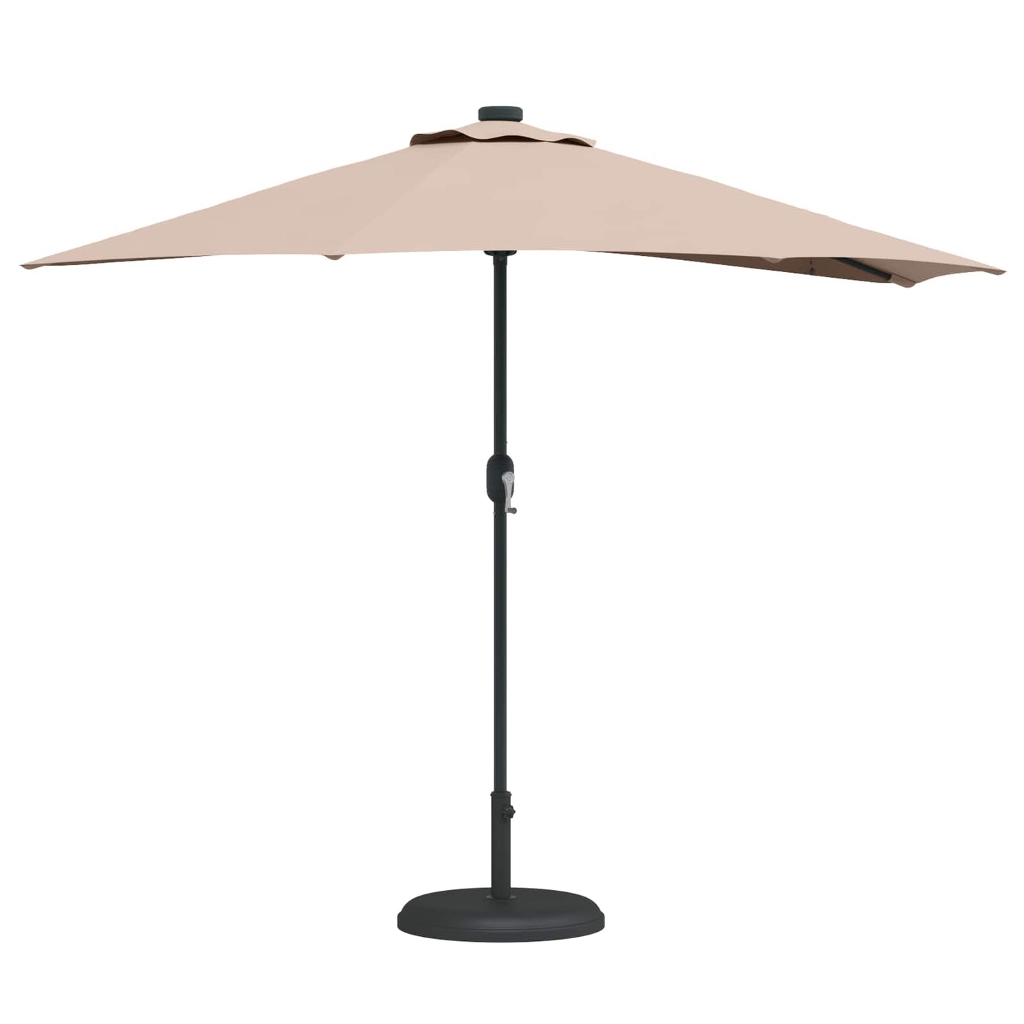 Vidaxx sombrilla de jardín gris topo 294 x 150 x 224 cm poliéster y acero