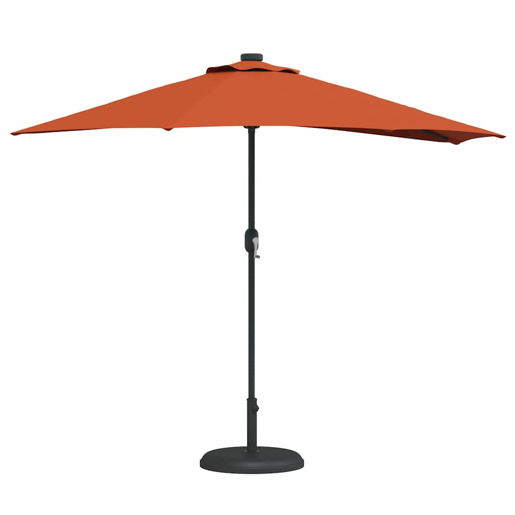 Ombrellone da giardino Vidaxxl terracotta 294 x 150 x 224 cm poliestere e acciaio