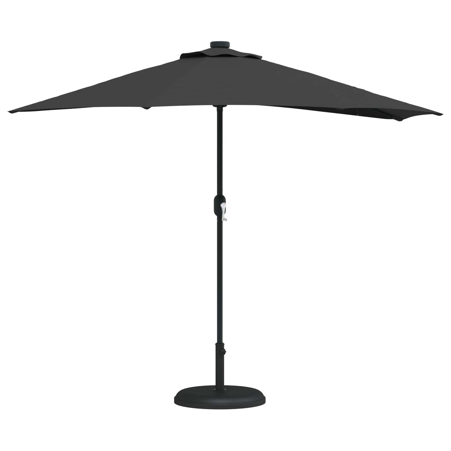 Vidaxx sombrilla de jardín negro 294 x 150 x 224 cm poliéster y acero