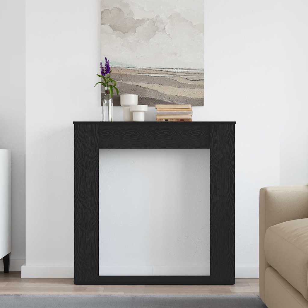 Rivestimento per camino Vidaxx rovere nero 100x20x100 cm legno tecnico