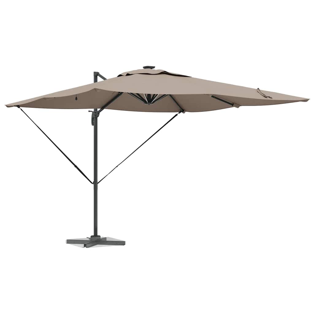 Vidaxl parasol taupe 286 x 284 x 270 cm aluminium en polyester