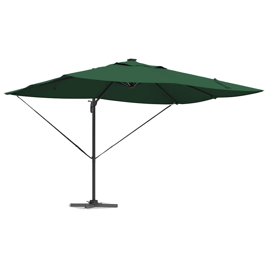 Ombrellone Vidaxx verde 352 x 251 x 265 cm poliestere e alluminio