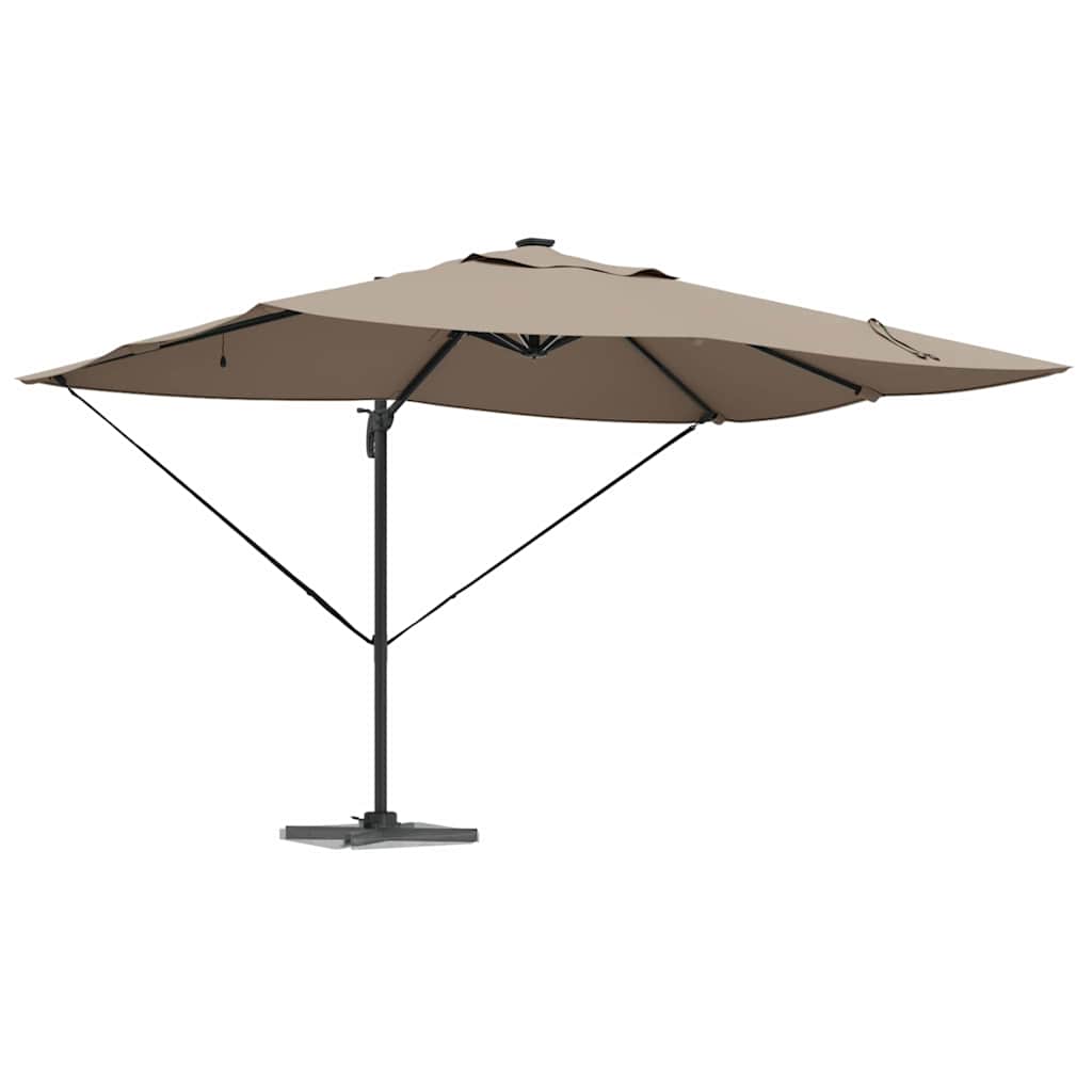 Ombrellone Vidaxx tortora 352 x 251 x 265 cm poliestere e alluminio