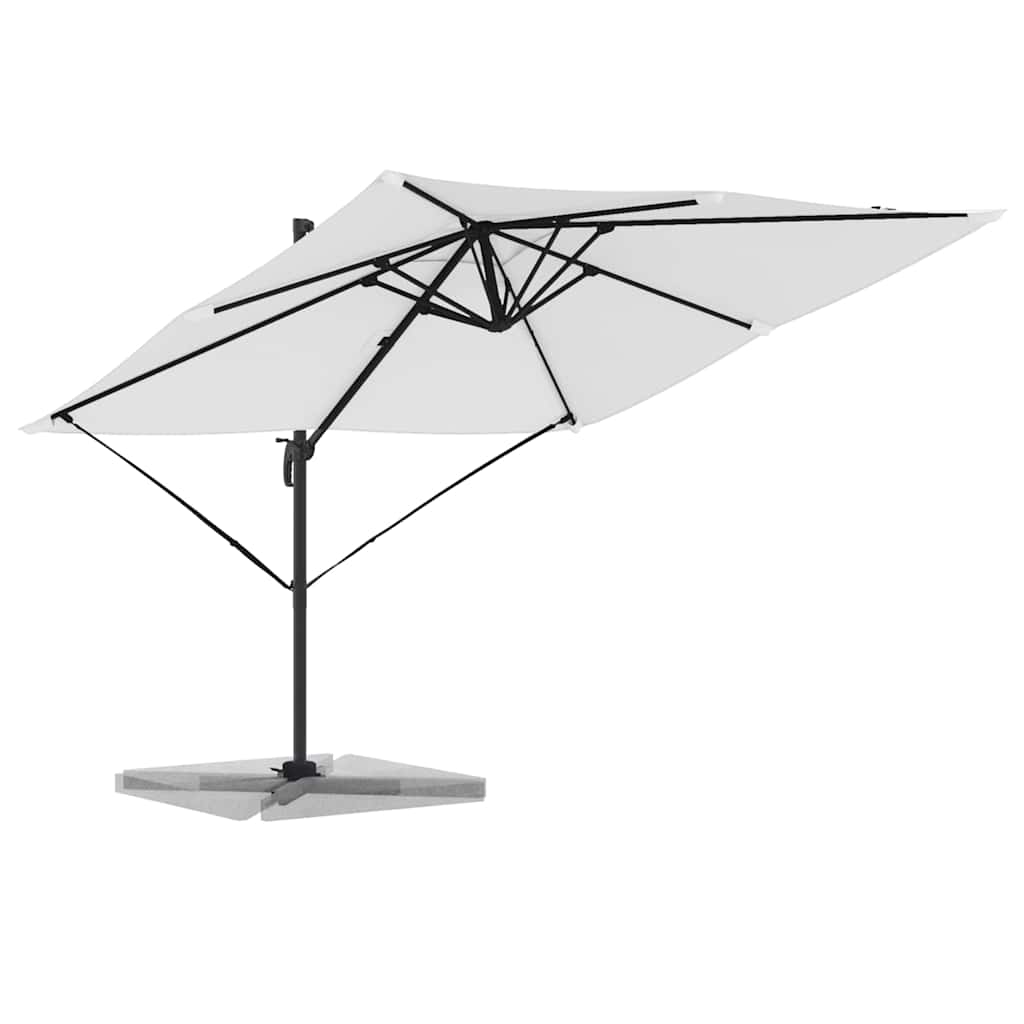 Vidaxl roma parasol beige 286 x 284 x 265 cm aluminium en polyester