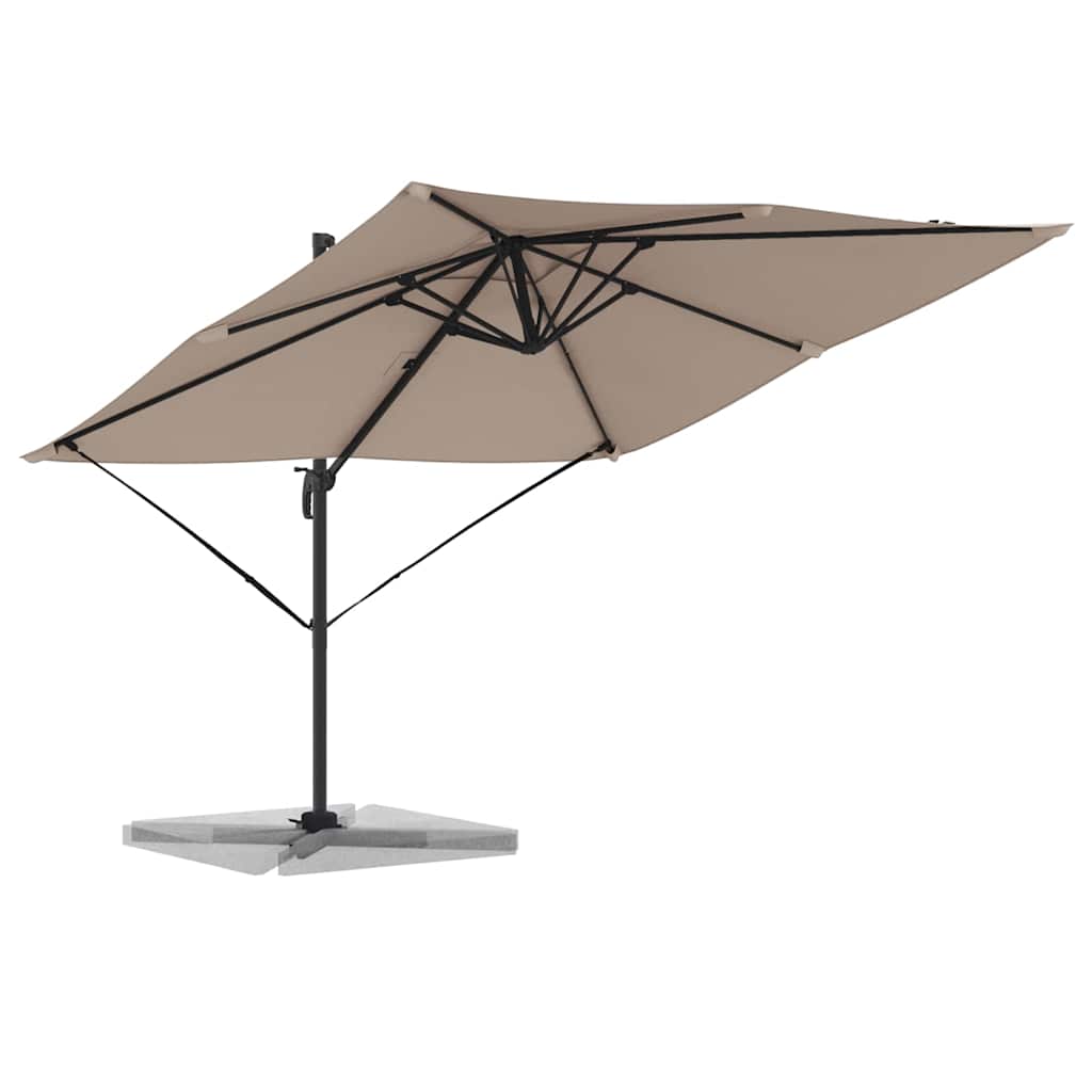 Vidaxl roma parasol taupe 286 x 284 x 265 cm aluminium en polyester
