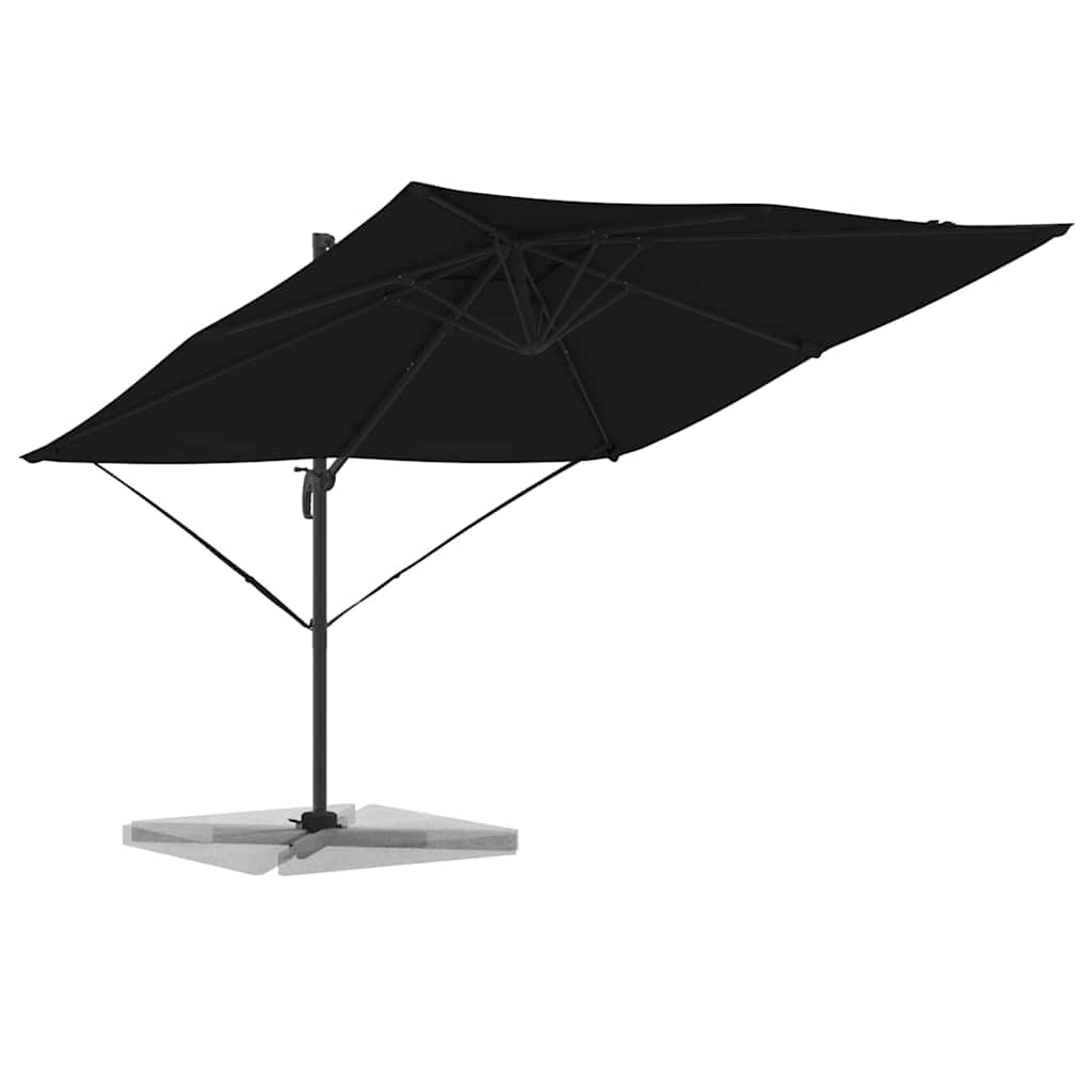 Vidaxl roma parasol zwart 286 x 284 x 265 cm aluminium en polyester