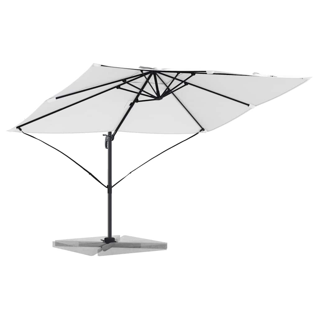 Ombrellone Vidaxx sabbia 351 x 250 x 260 cm poliestere e alluminio
