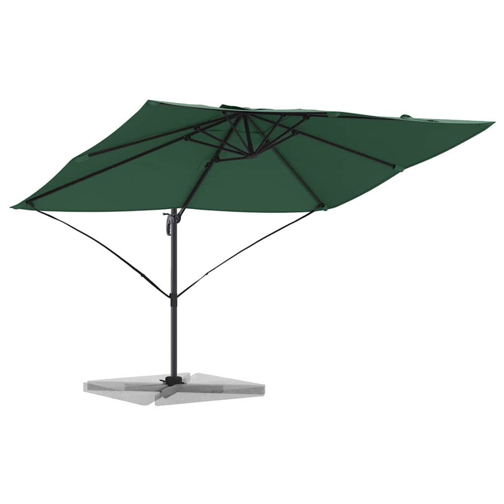 Ombrellone Vidaxx verde 351 x 250 x 260 cm poliestere e alluminio