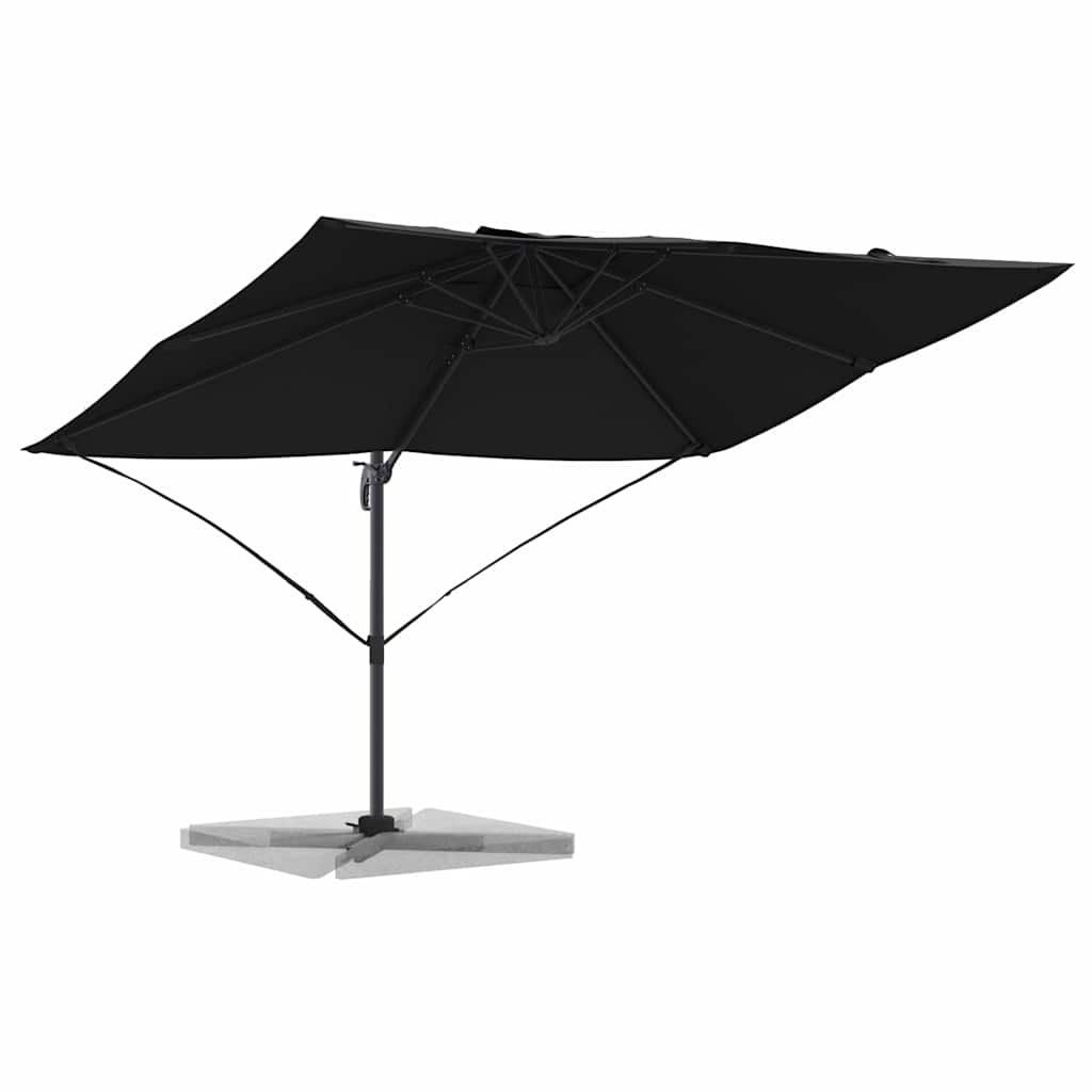 Ombrellone Vidaxx nero 351 x 250 x 260 cm poliestere e alluminio