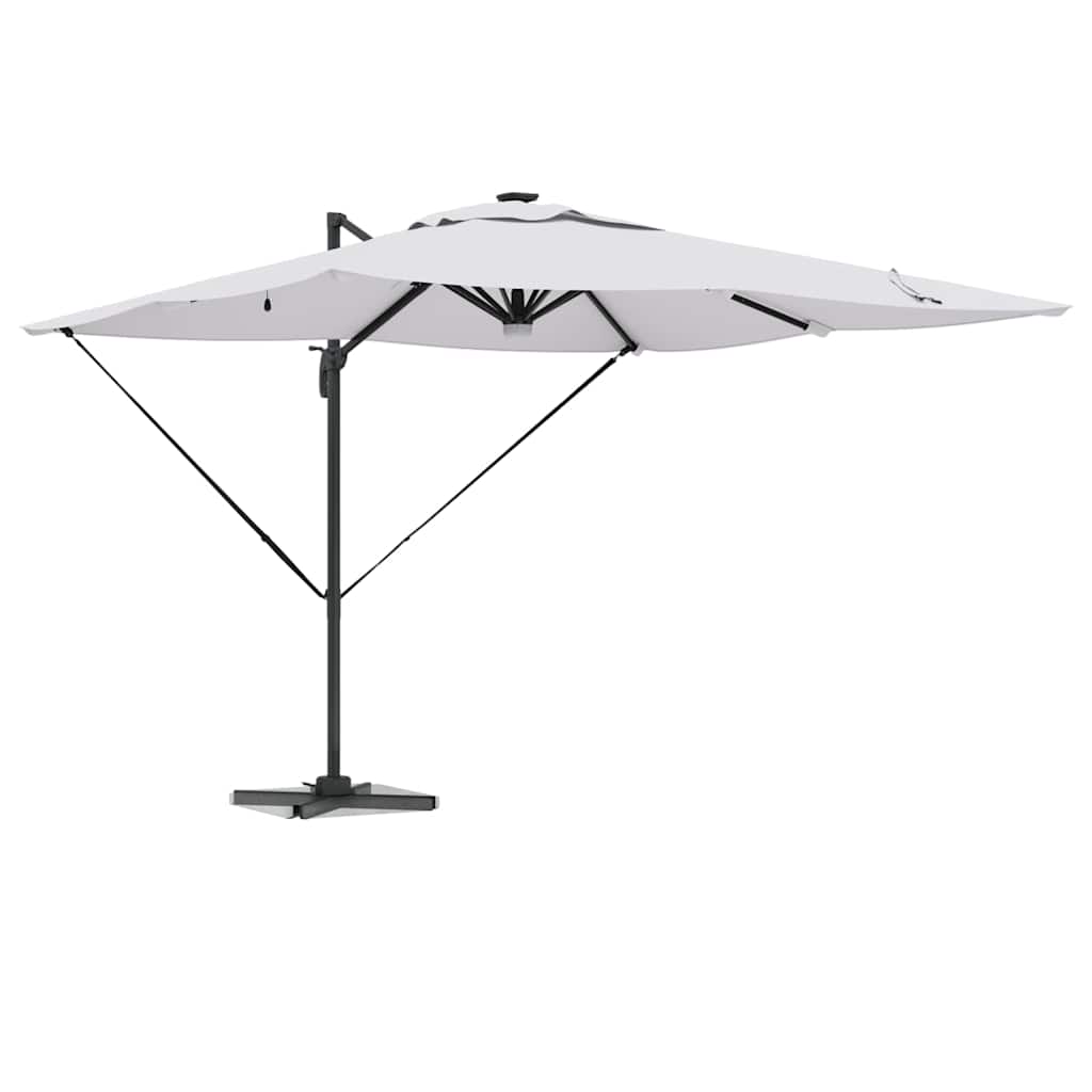 Vidaxl roma parasol beige 286 x 284 x 270 cm aluminium en polyester