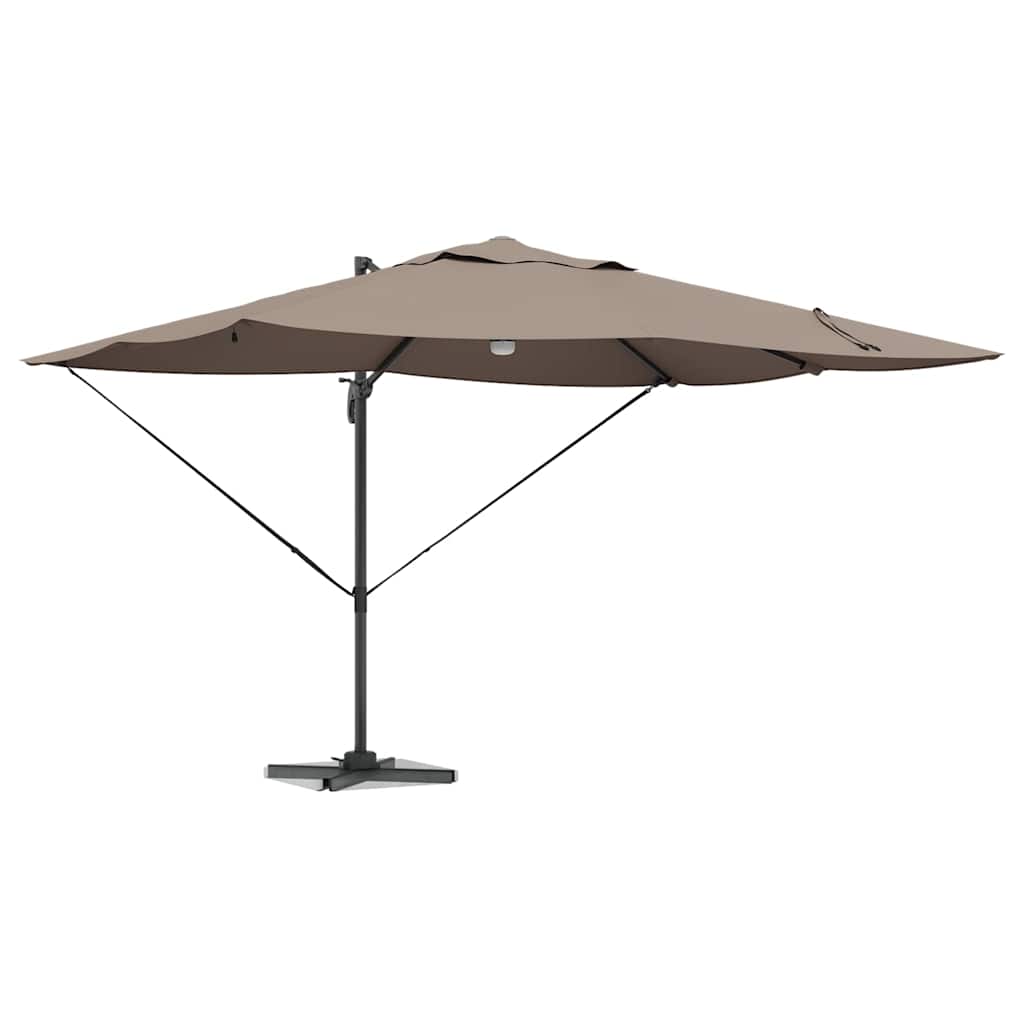 Vidaxl parasol taupe 351 x 250 x 253 cm polyester en aluminium