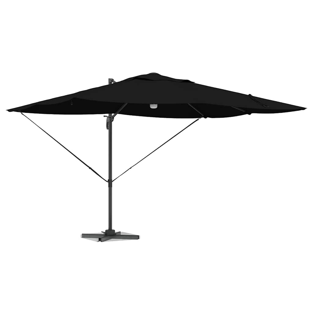 Ombrellone Vidaxx nero 351 x 250 x 253 cm poliestere e alluminio