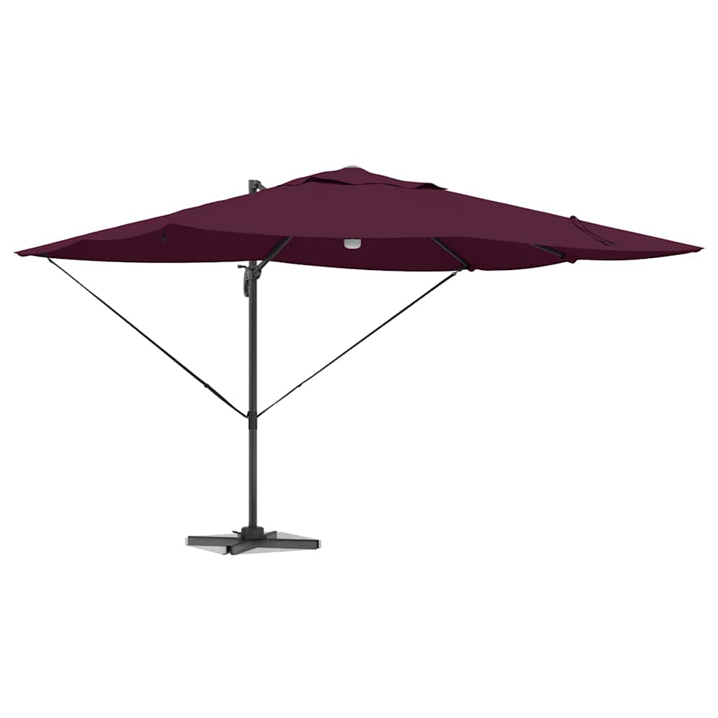 Vidaxl parasol bordeaux rood 351 x 250 x 253 cm polyester en aluminium