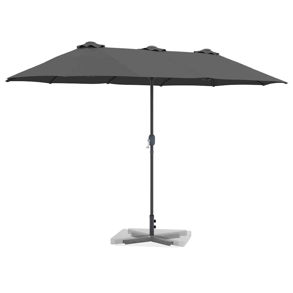 Vidaxl tuinparasol antraciet 370 x 197 x 239 cm polyester en aluminium