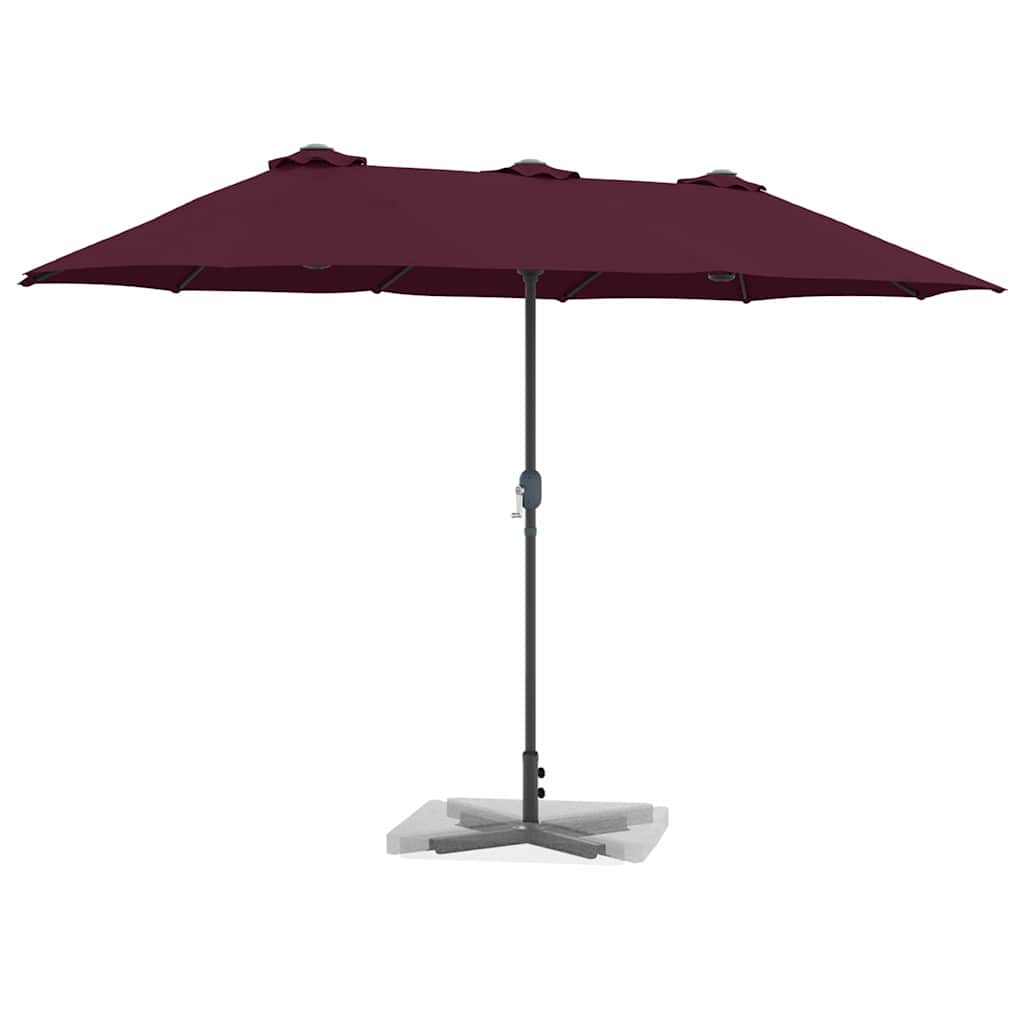 Vidaxl tuinparasol bordeaux rood 370 x 197 x 239 cm