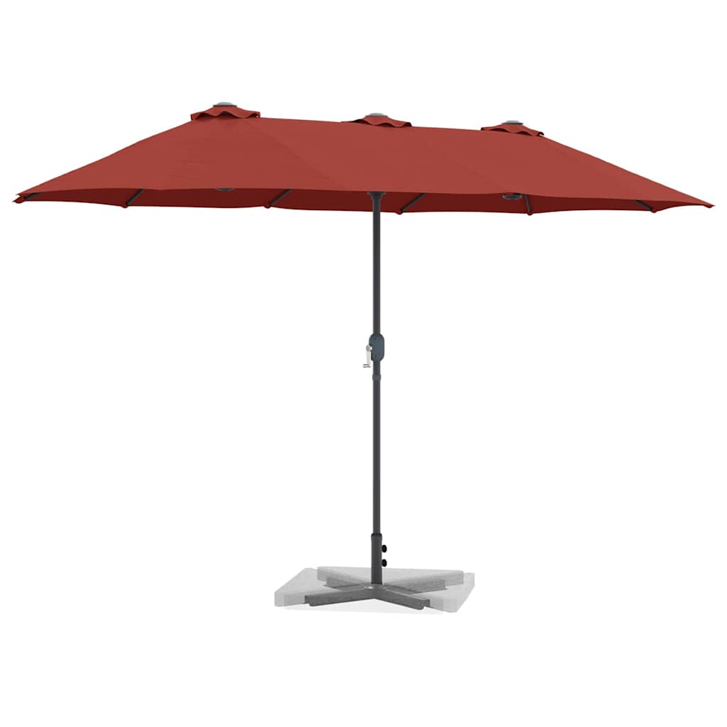 Sombrilla de jardín Vidaxl terracota 370 x 197 x 239 cm