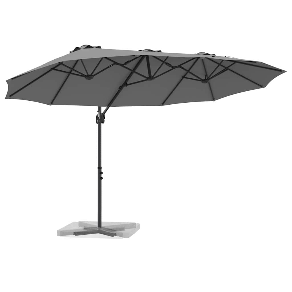 Vidaxl parasol antraciet 372 x 198 x 243 cm polyester en aluminium