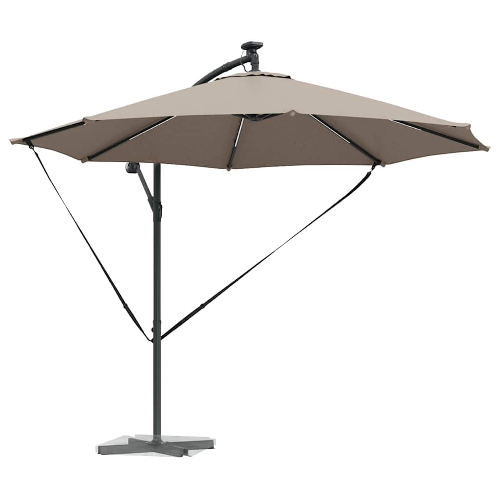 Vidaxl parasol taupe 294 x 294 x 248 cm polyester en aluminium