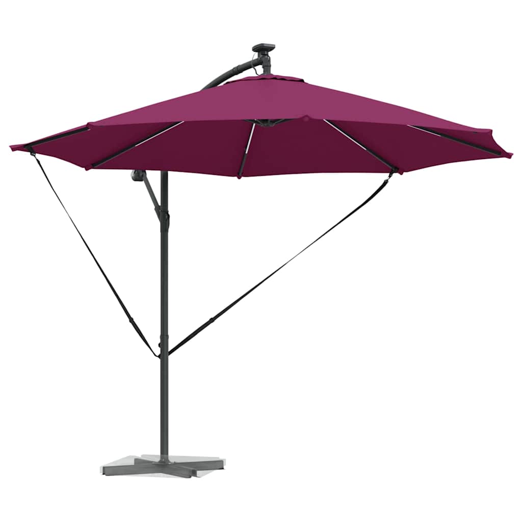 Vidaxl parasol bordeaux rood 294 x 294 x 248 cm polyester en aluminium