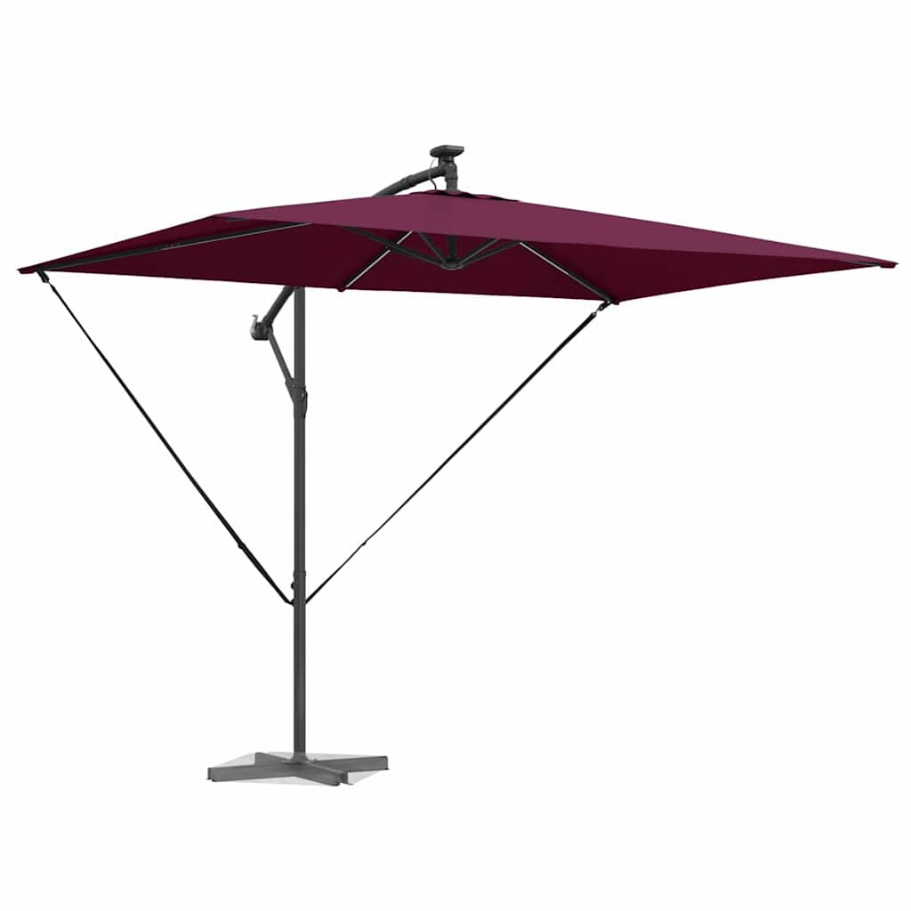 Ombrellone Vidaxx rosso bordeaux 294 x 200 x 270 cm poliestere e alluminio