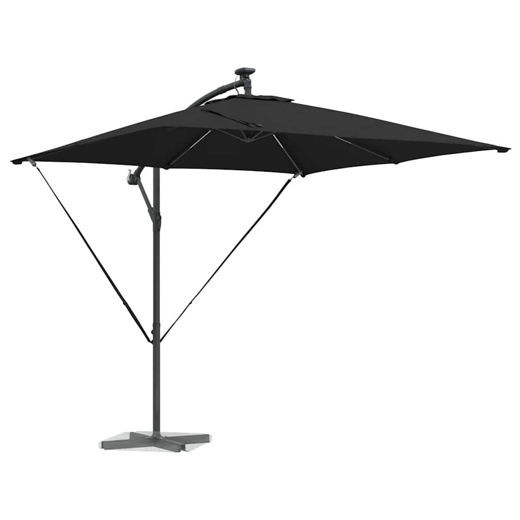 VidaXL Ombrellone a sbalzo banana nero 249 x 249 x 250 cm