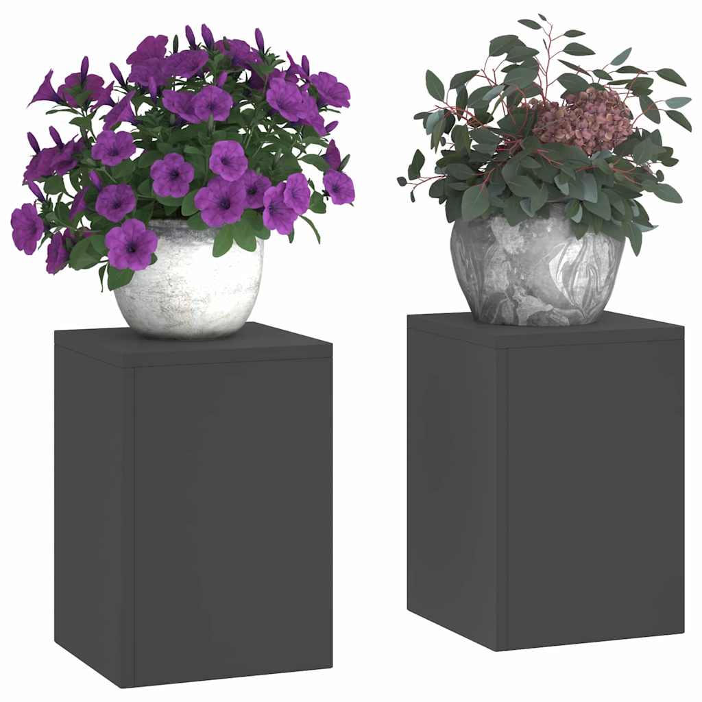 Supporto per piante Vidaxx 2 pezzi nero 24 x 24 x 35 cm in acciaio