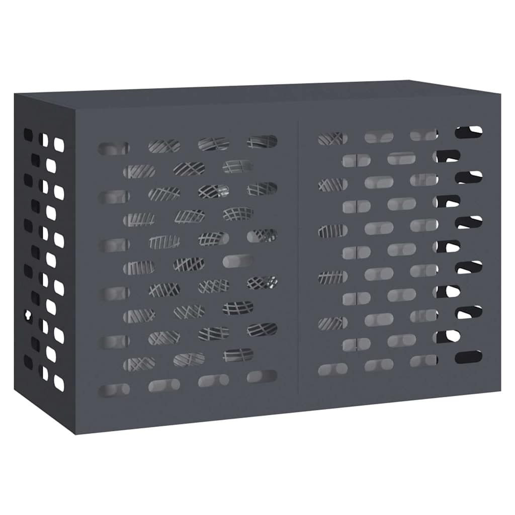 Vidaxxl cubierta de aire acondicionado antracita 90 x 40 x 60 cm acero